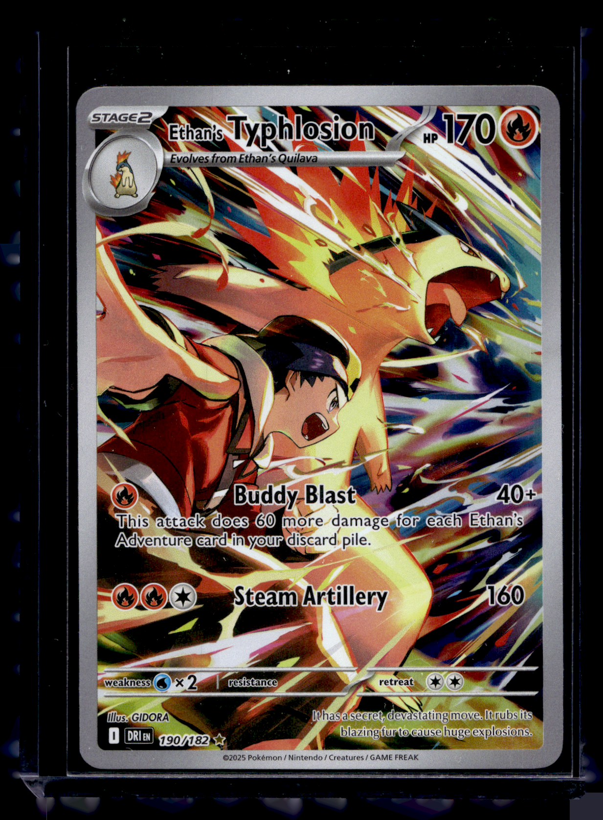 2025 Pokemon Scarlet & Violet - Destined Rivals - Illustration Rare - Ethan's Typhlosion #190