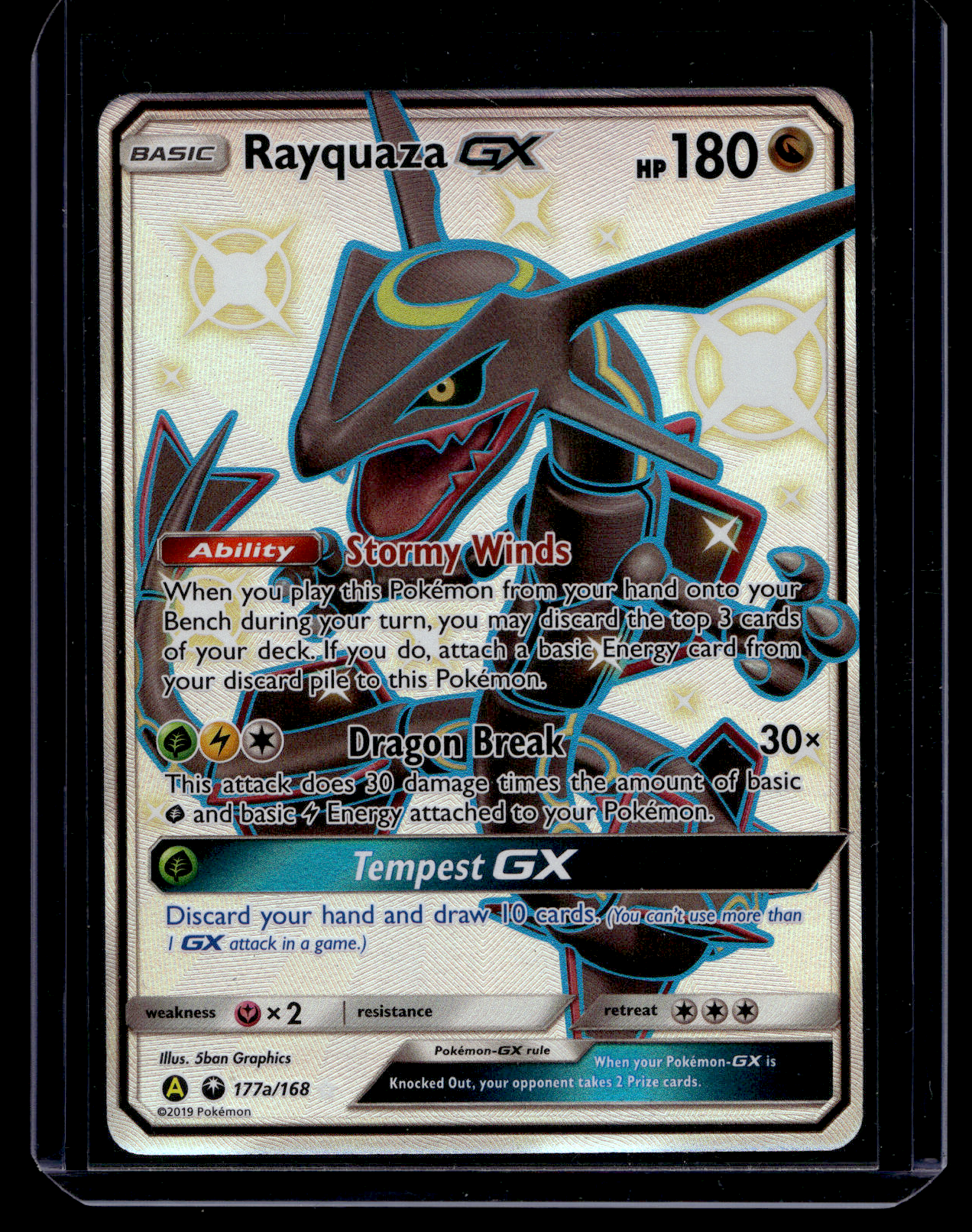 2018 Pokemon Sun & Moon - Celestial Storm - Rayquaza GX #177a