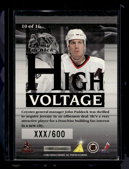 1996-97 Pinnacle High Voltage - Executive Master Set - Jeremy Roenick -  XXX/600