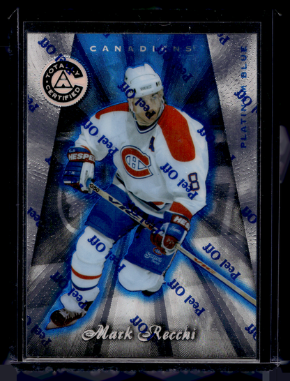 1997-98 Pinnacle Totally Certified - Executive Master Set - Platinum Blue - Mark Recchi #58 XXXX/3099