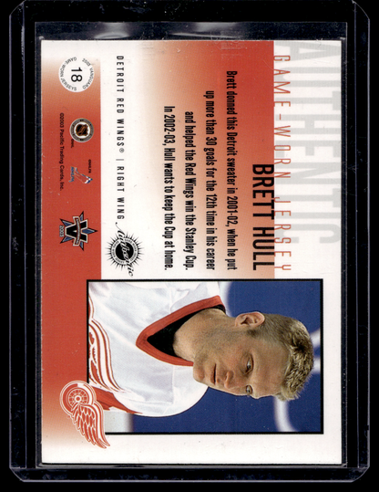 2002-03 Pacific Vanguard - Game-Worn Jerseys - Gold - Brett Hull #18 /50