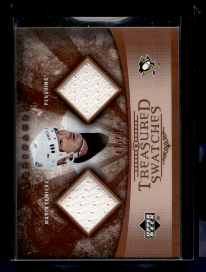 2005-06 Upper Deck Artifacts - Treasured Swatches Dual - Copper - Mario Lemieux #TSD-ML /50
