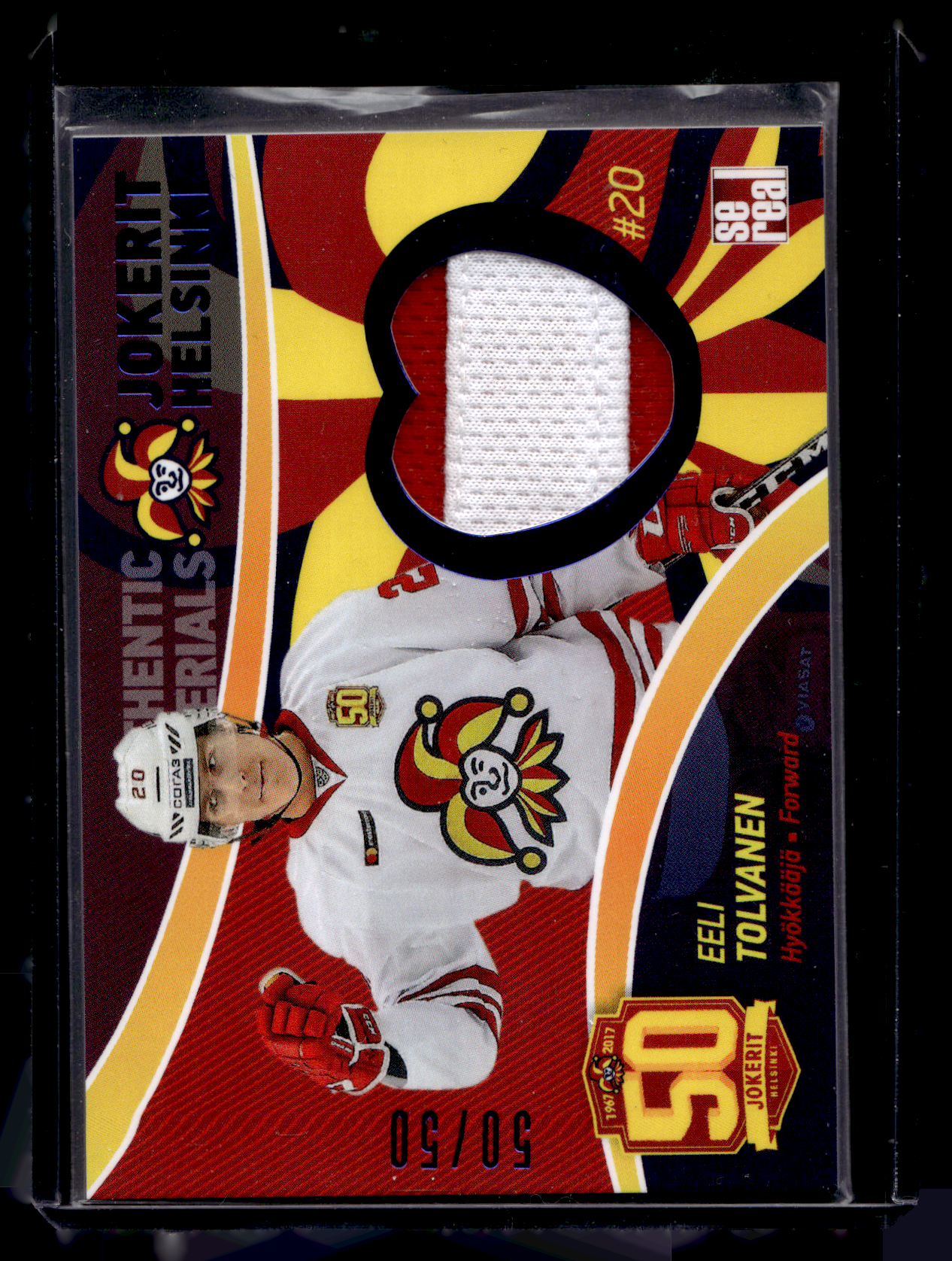 2017-18 Sereal Jokerit Authentic Materials -Eeli Tolvanen #JOK-JER-018 /50