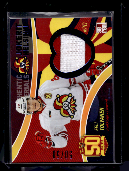 2017-18 Sereal Jokerit Authentic Materials -Eeli Tolvanen #JOK-JER-018 /50