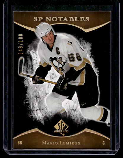2007-08 Upper Deck SP Authentic - Limited - SP Notables - Mario Lemieux #114 /100