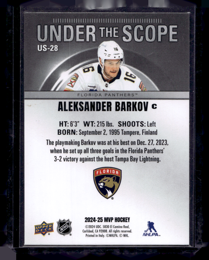 2024-25 Upper Deck MVP - Under the Scope - Aleksander Barkov #US-28