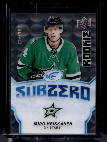 2018-19 Upper Deck Ice - Sub Zero - Rookie - Miro Heiskanen #SZ-37 /999 RY