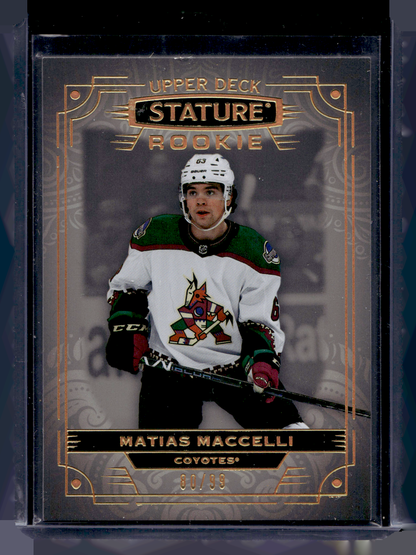 2022-23 Upper Deck Stature - Photo Variant - Rookies - Matias Maccelli #114 /99 RC