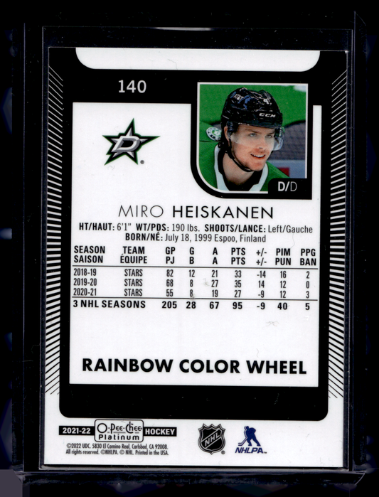 2021-22 Upper Deck OPC Platinum - Rainbow Color Wheel - Miro Heiskanen #140