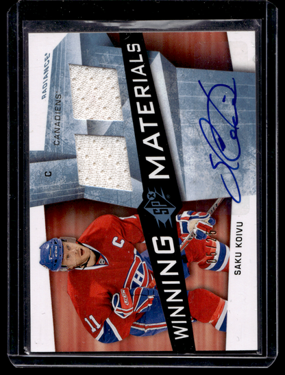 2008-09 Upper Deck SPx - Winning Materials - Radiance Autographs - Saku Koivu #WM-SK /25