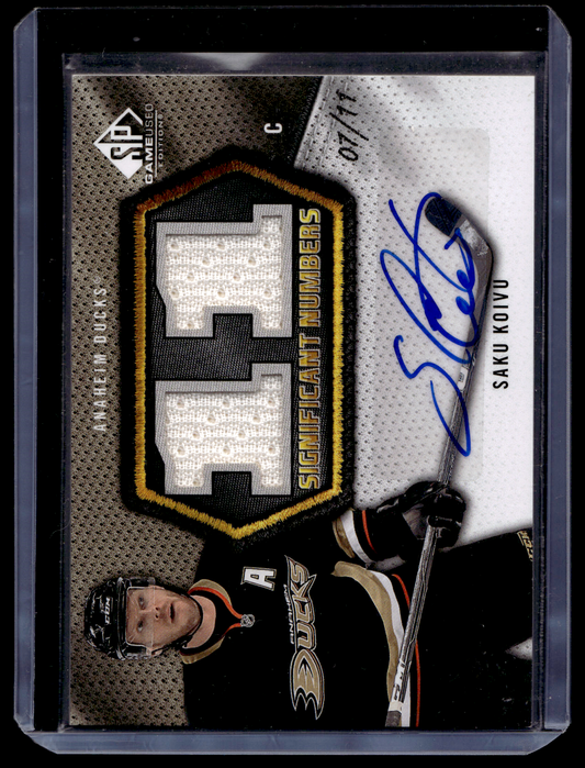 2010-11 Upper Deck SP Game Used Edition - Significant Numbers - Saku Koivu #SN-SK /11