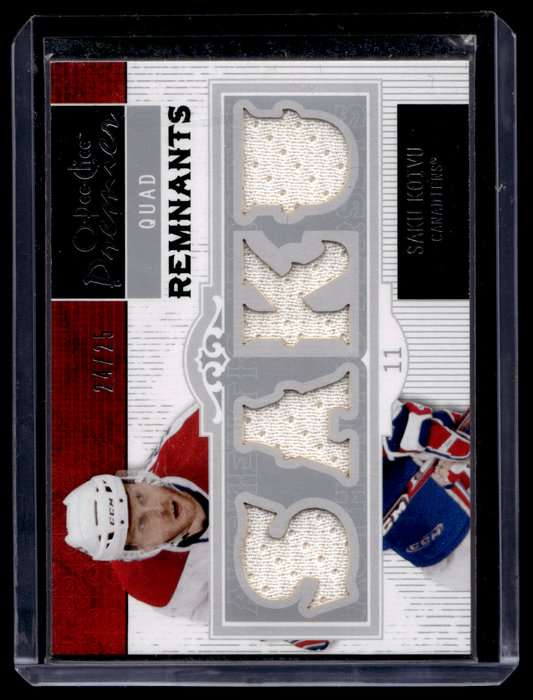 2007-08 O-Pee-Chee Premier - Remnants - Quad - Saku Koivu #PR-SK /25