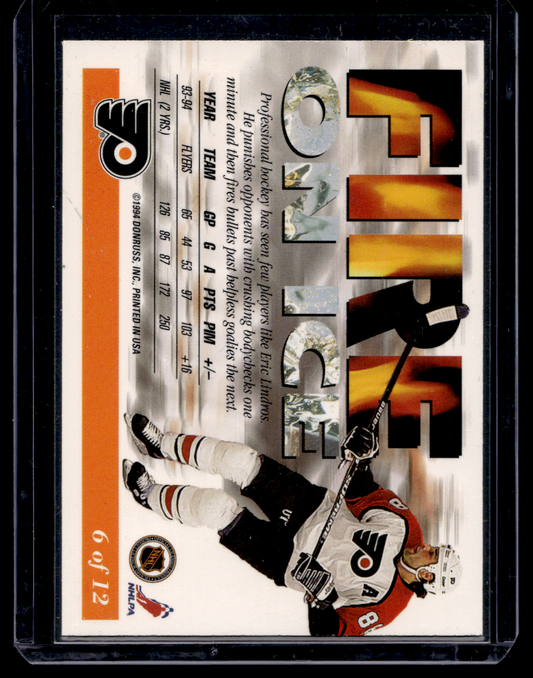 1994-95 Leaf - Fire on Ice - Eric Lindros #6