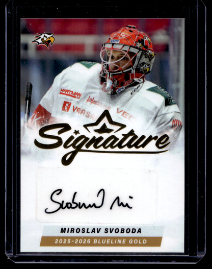 2025-26 Blueline Signature Gold - Miroslav Svoboda #AU-MS /40