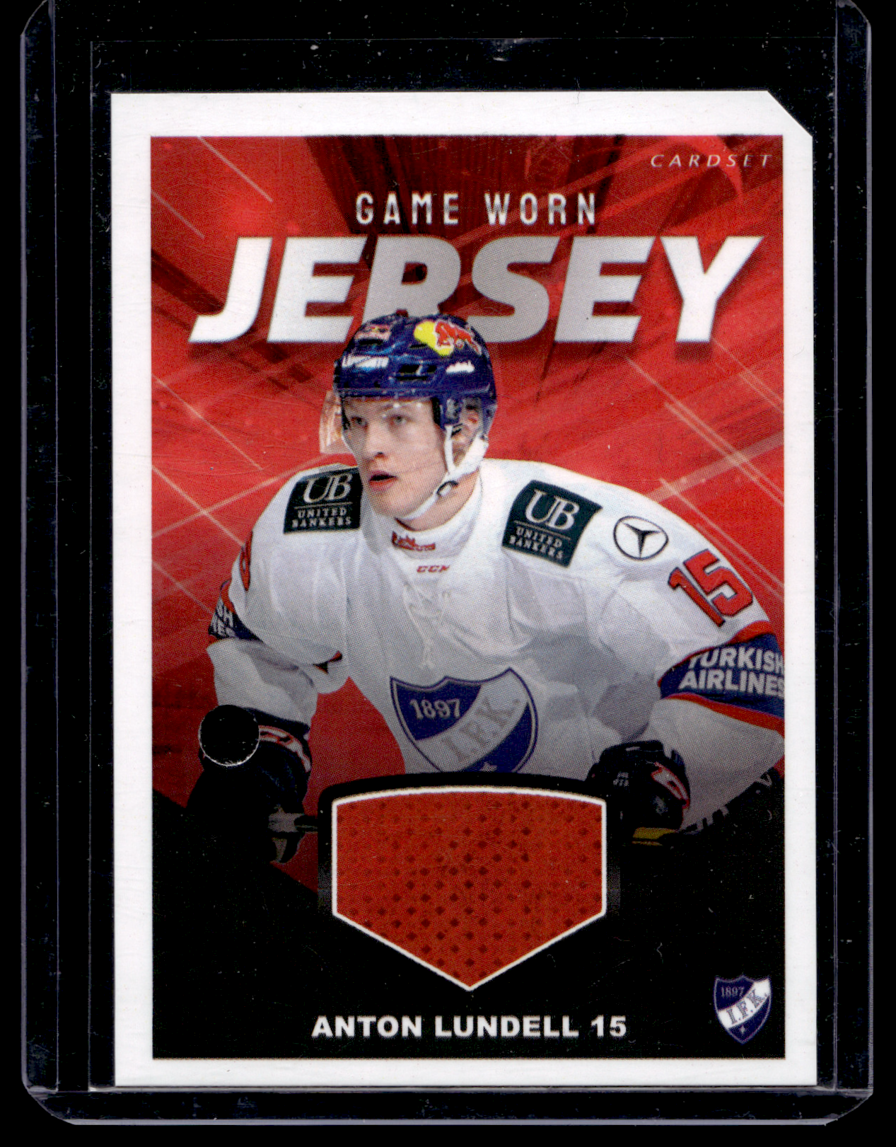 2019-20 Cardset - Game Worn Jersey - Anton Lundell /128