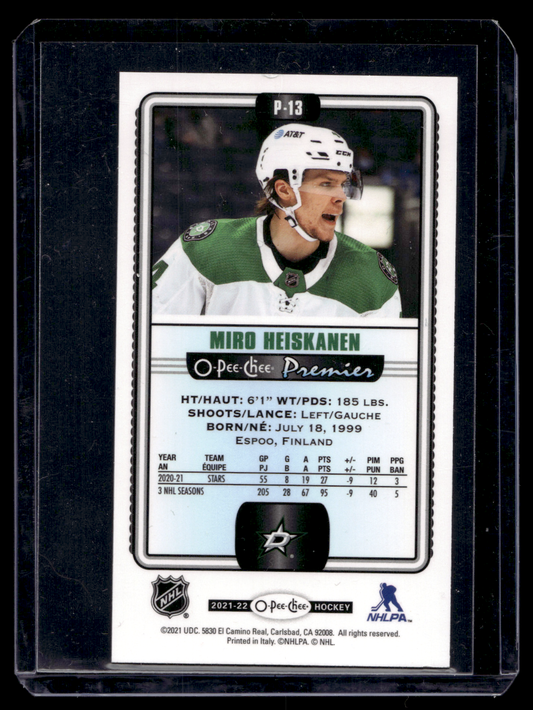 2021-22 O-Pee-Chee - Premier Tallboys - Patterned Foil - Miro Heiskanen #P-13