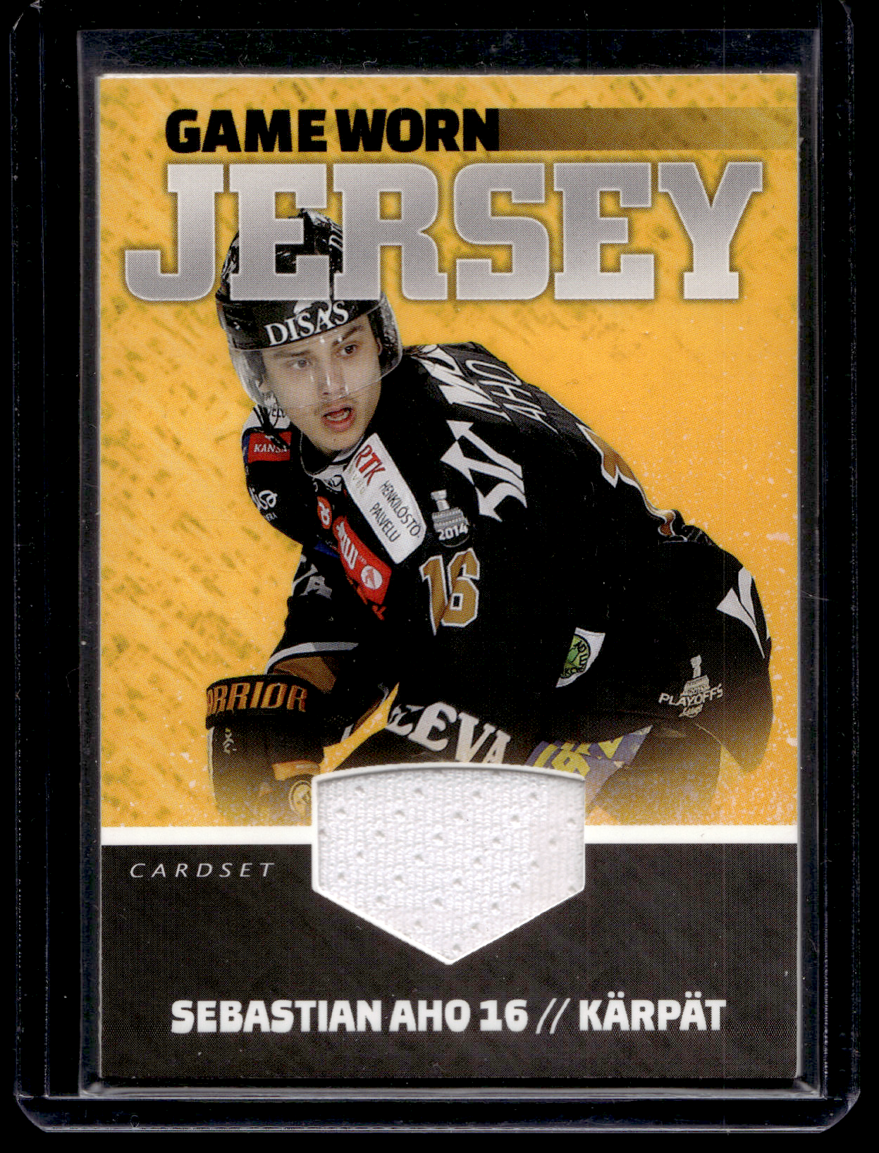 2015-16 Cardset - Game Worn Jersey - Sebastian Aho /128