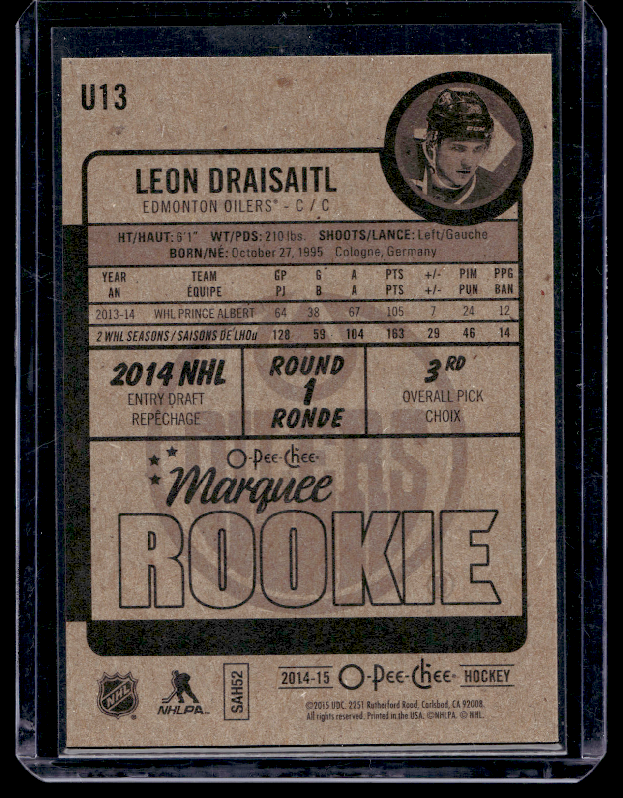 2014-15 Upper Deck - O-Pee-Chee Update - Leon Draisaitl #U13 RC