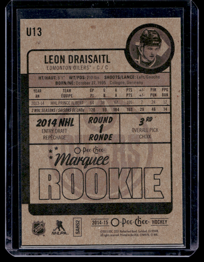 2014-15 Upper Deck - O-Pee-Chee Update - Leon Draisaitl #U13 RC