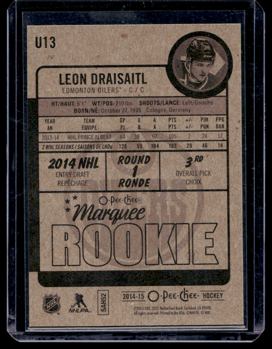 2014-15 Upper Deck - O-Pee-Chee Update - Leon Draisaitl #U13 RC