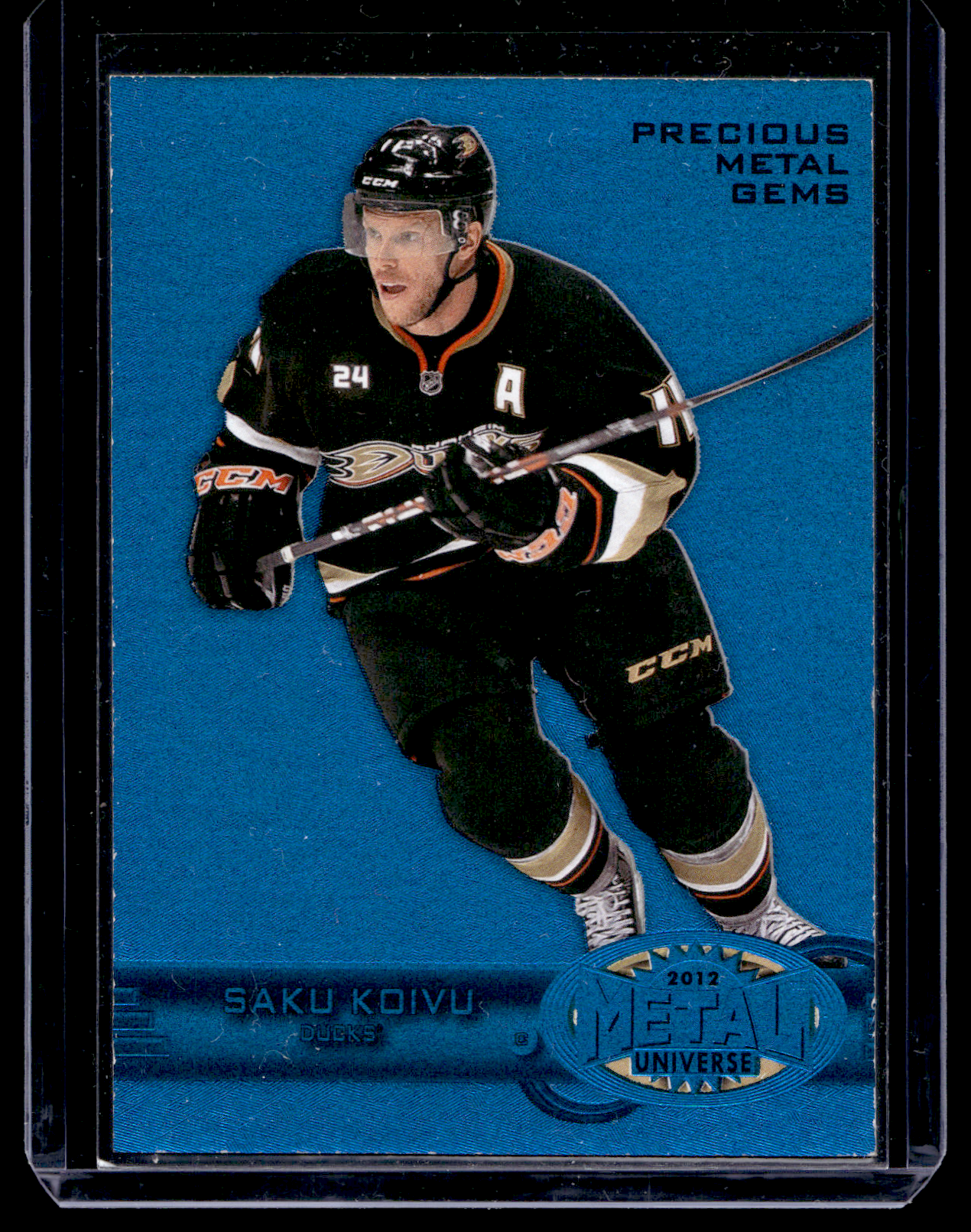 2012-13 Fleer Retro - 1997-98 Metal Universe Design - Precious Metal Gems Blue - Saku Koivu #20PMG /50