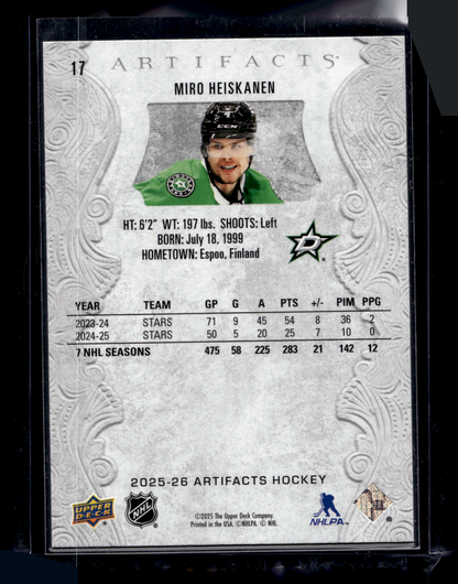 2025-26 Upper Deck Artifacts - Miro Heiskanen #17