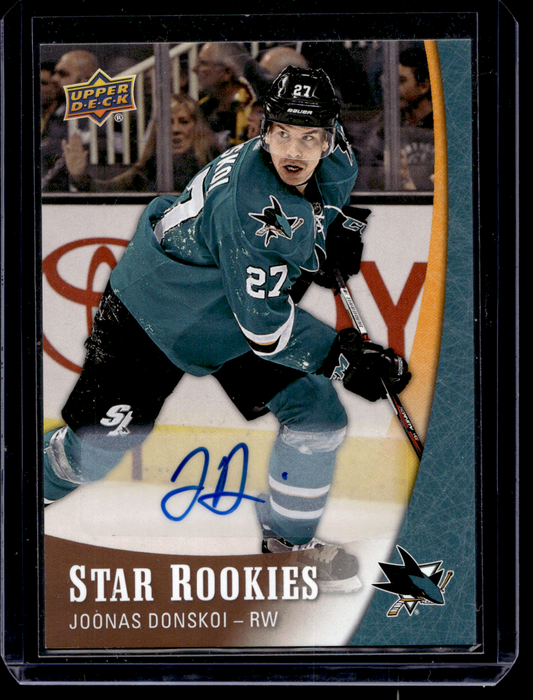 2015-16 Upper Deck Star Rookies - Box Set - Autographs - Joonas Donskoi #6 RC