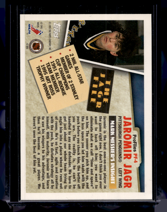 1995-96 Topps - Profiles - Jaromir Jagr #PF-4