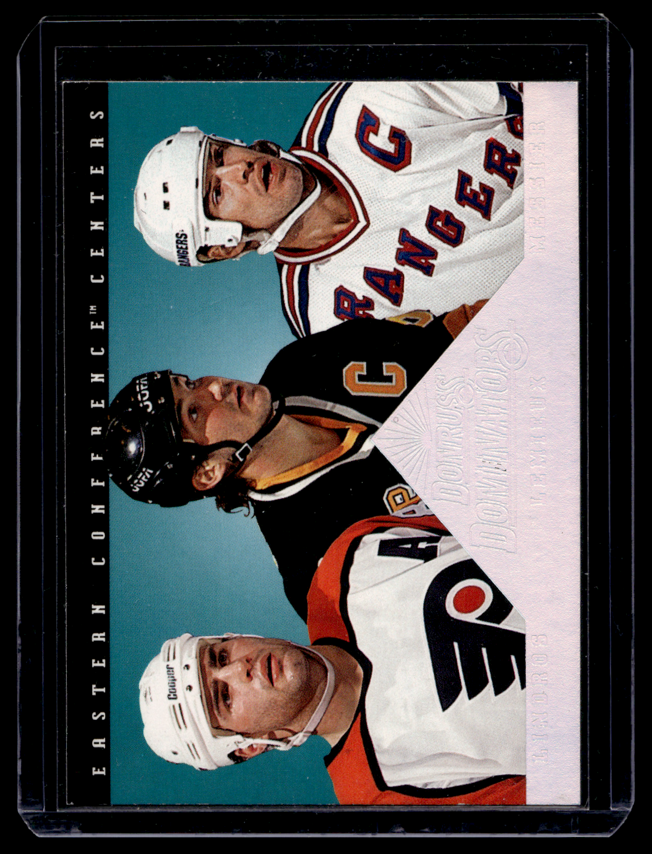 1994-95 Donruss - Dominators - Eric Lindros / Mario Lemieux / Mark Messier #1
