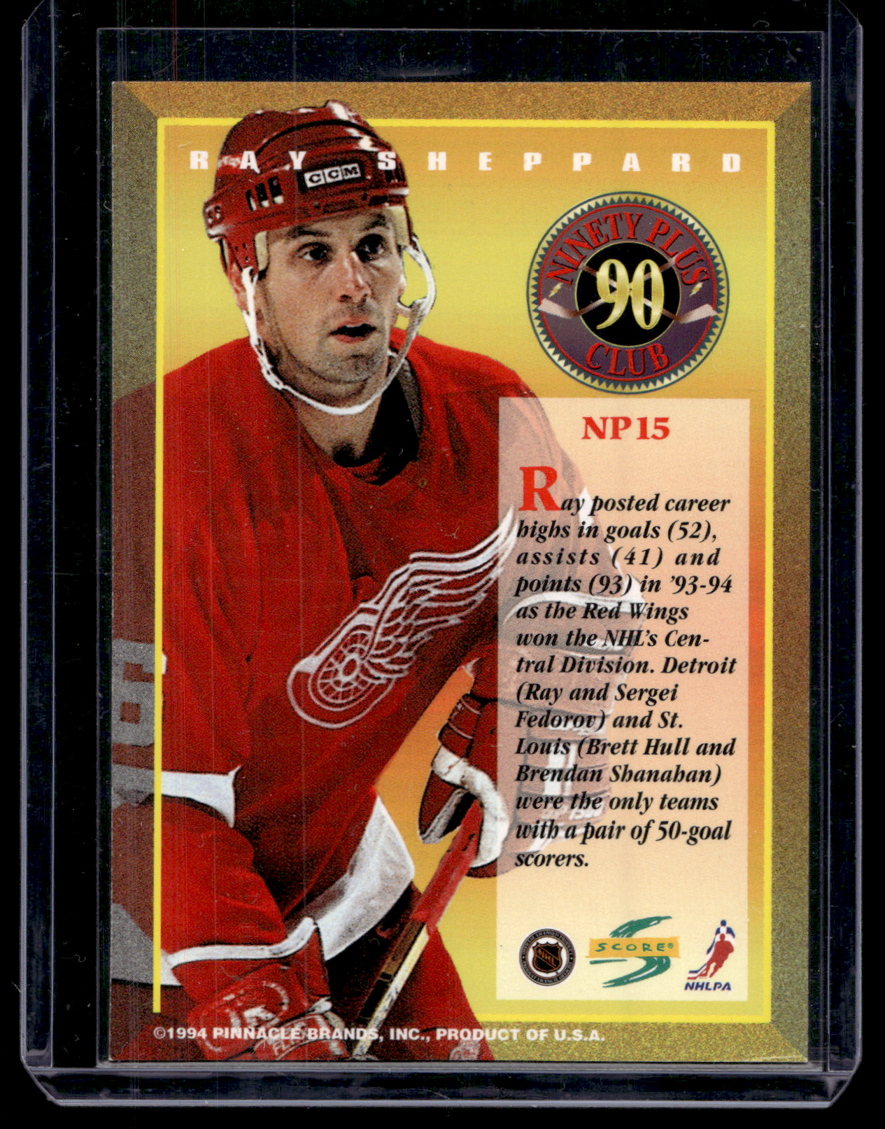 1994-95 Score - Ninety Plus Club - Ray Sheppard #NP15