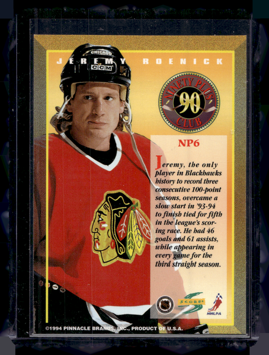 1994-95 Score - Ninety Plus Club - Jeremy Roenick #NP6