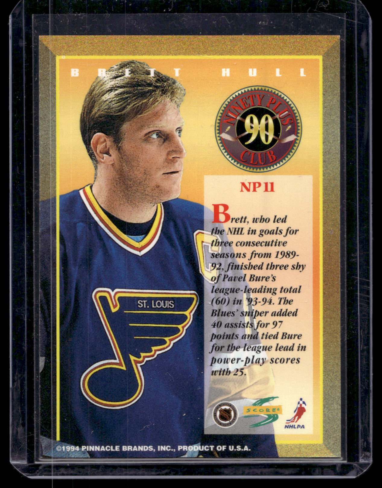 1994-95 Score - Ninety Plus Club - Brett Hull #NP11