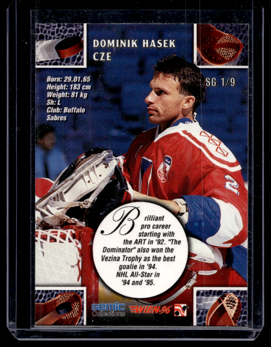 1996 Semic Wien - Super Goalies - Dominik Hasek #SG1