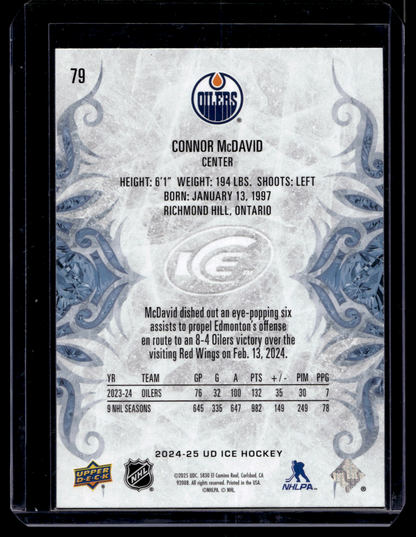 2024-25 Upper Deck Ice - Connor McDavid #79