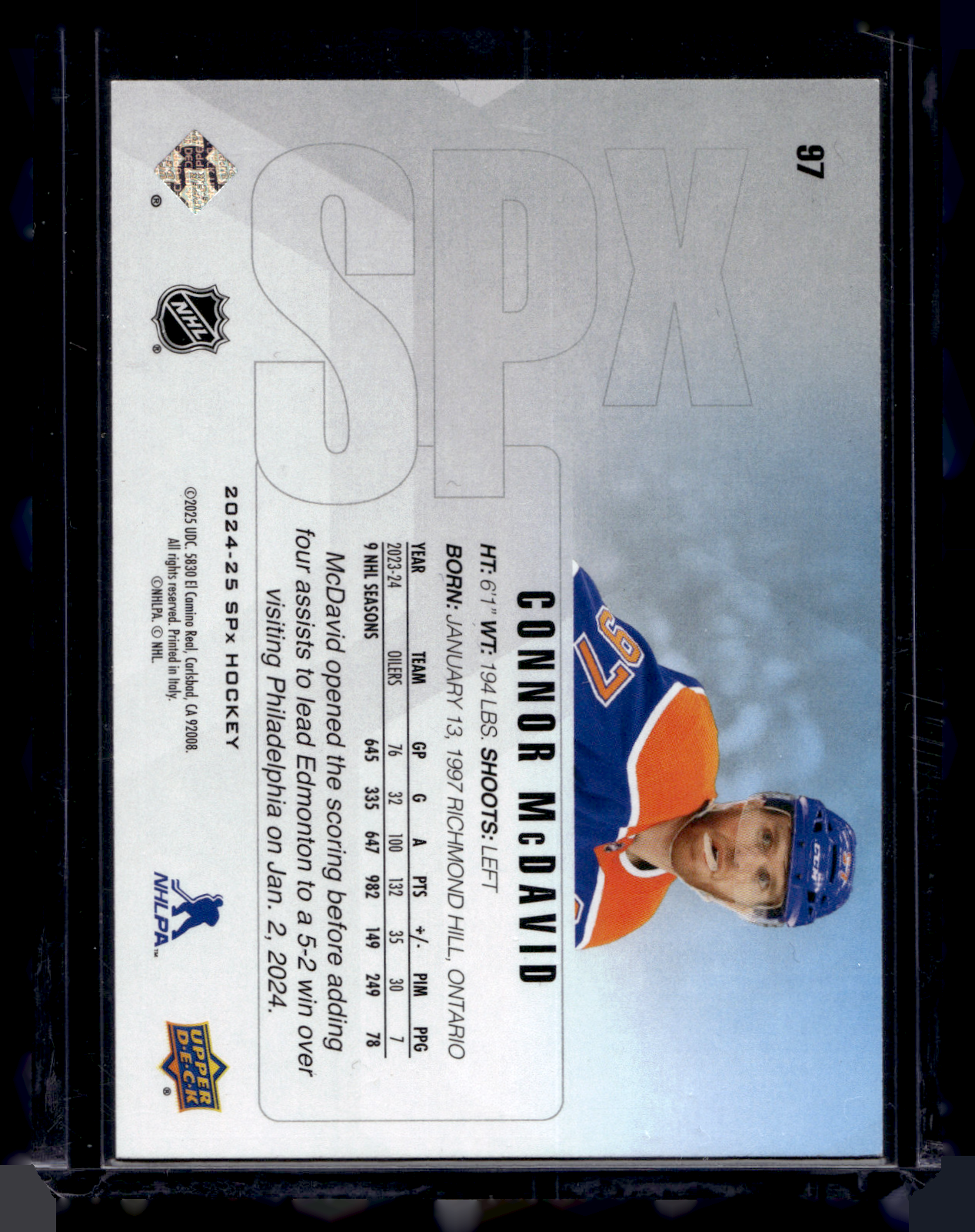 2024-25 Upper Deck SPx - Connor McDavid #97