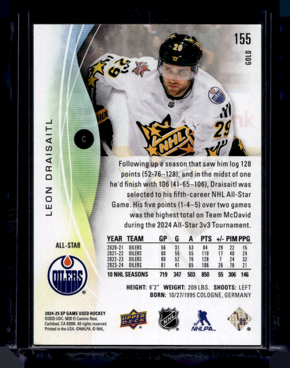 2024-25 Upper Deck SP Game Used - Gold - All-Stars - Leon Draisaitl #155 /149