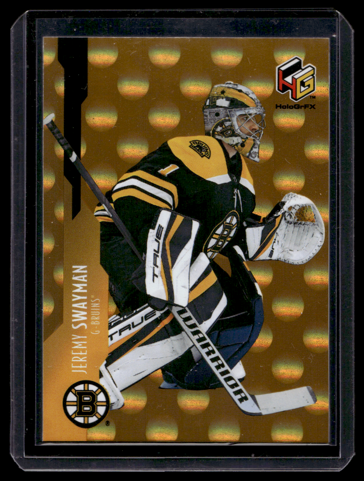 2021-22 Upper Deck Extended Series - HoloGrFX Rookies - Gold - Jeremy Swayman #HG-17 RY