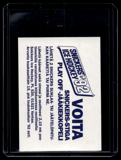 1992 Semic Snickers - Paul Coffey #81