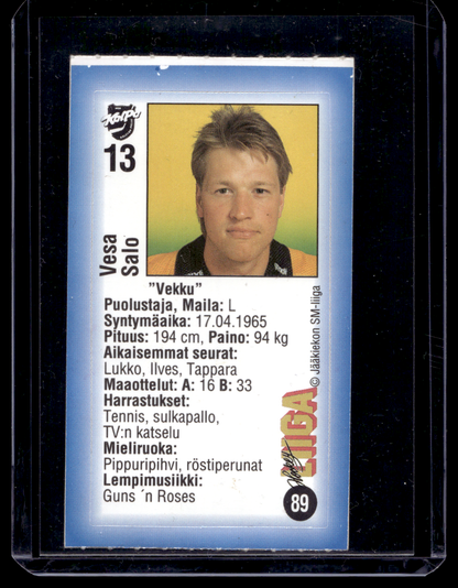 1992-93 JyväsHyvä HockeyLiiga - Vesa Salo #89