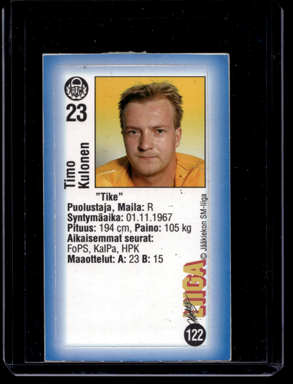 1992-93 JyväsHyvä HockeyLiiga - Timo Kulonen #122