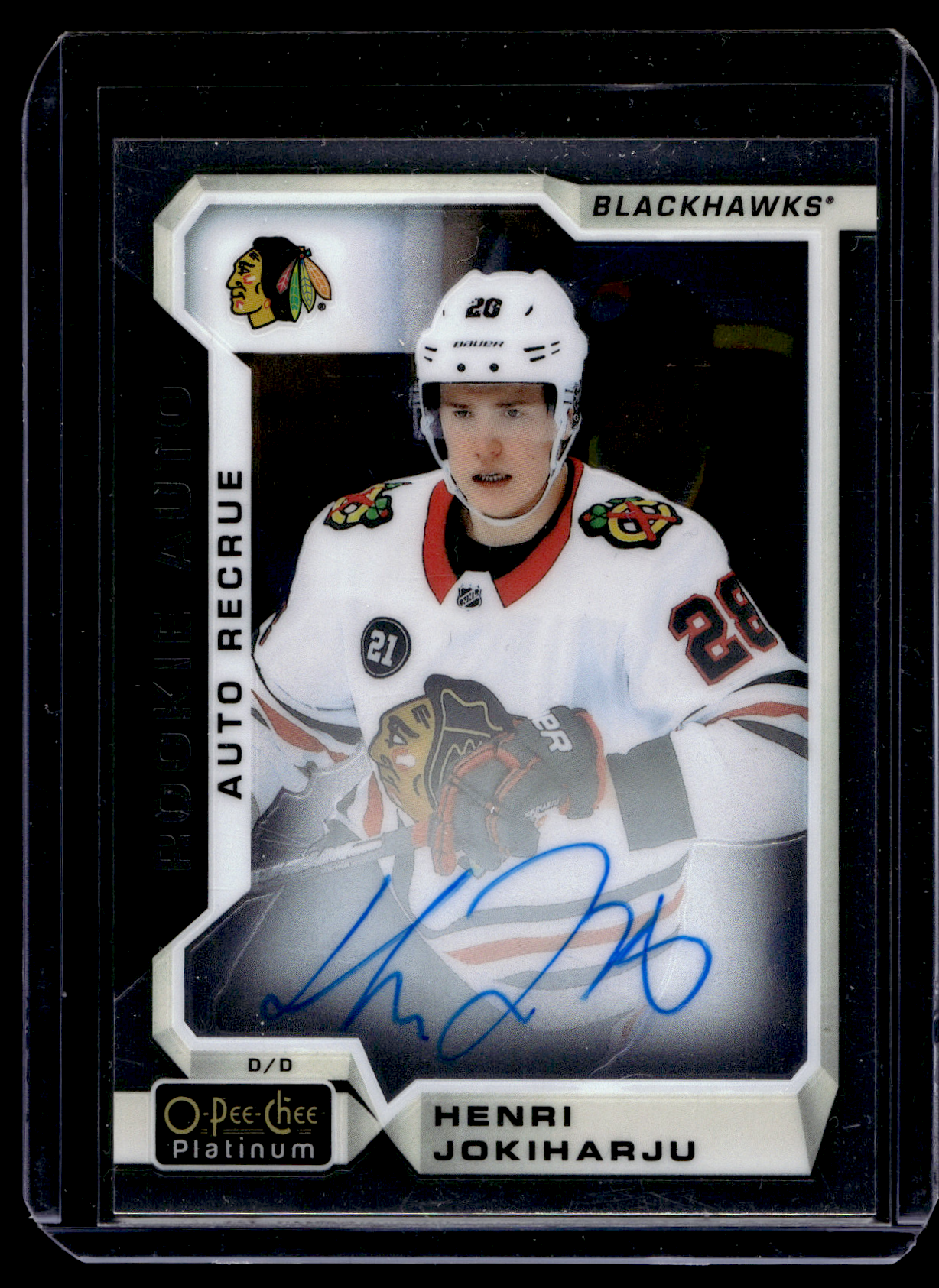 2018-19 Upper Deck OPC Platinum - Rookie Autos -  Henri Jokiharju #R-HJ RY