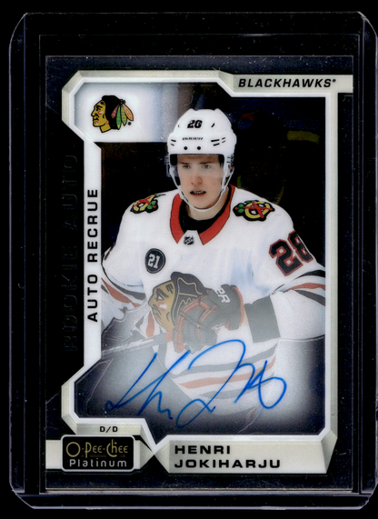 2018-19 Upper Deck OPC Platinum - Rookie Autos -  Henri Jokiharju #R-HJ RY
