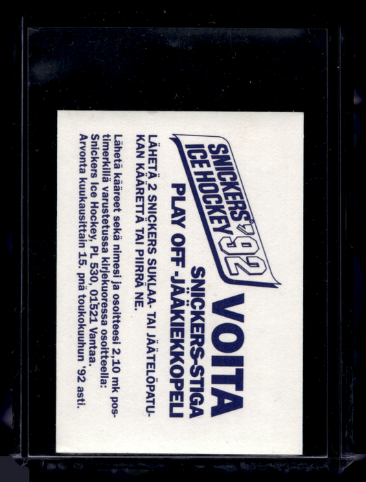 1992 Semic Snickers - Dale Hawerchuk #94