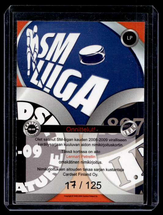 2008-09 Cardset Signature - Lennart Petrell /125