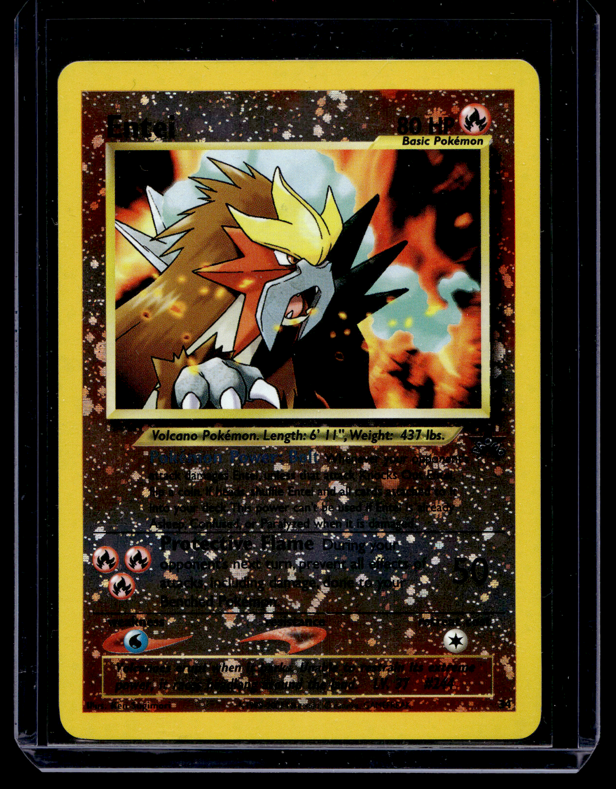 1999-2003 Pokemon WOTC - Black Star Promos - Entei #34