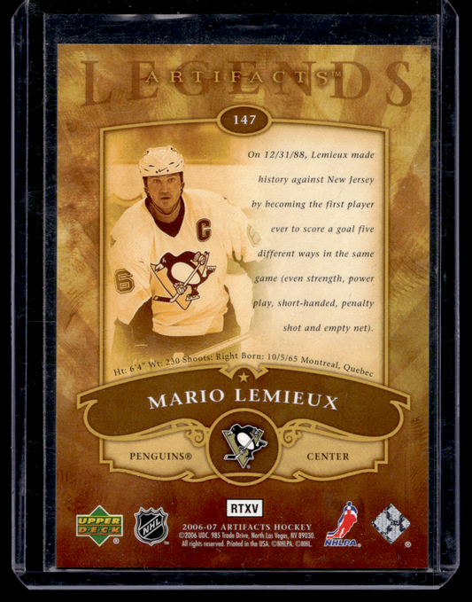 2006-07 Upper Deck Artifacts - Bronze - Mario Lemieux #147 /25
