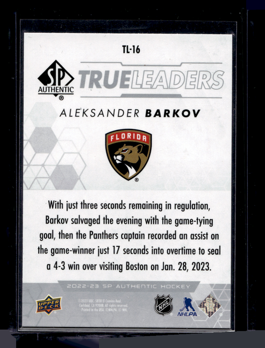 2022-23 Upper Deck SP Authentic - True Leaders - Aleksander Barkov #TL-16