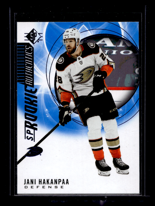 2020-21 Upper Deck SP Retail - Blue - SP Rookie Authentics - Jani Hakanpaa #117 RC
