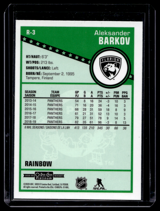 2019-20 Upper Deck OPC Platinum - Retro - Rainbow - Aleksander Barkov #R-3