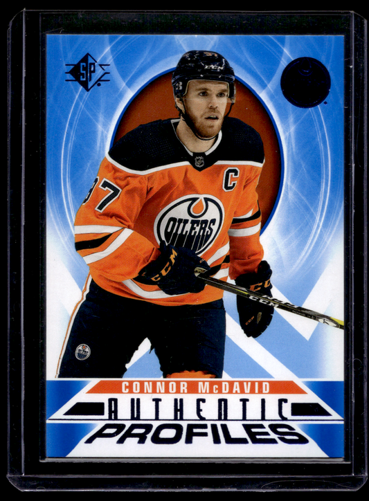 2020-21 Upper Deck SP Retail - Authentic Profiles - Blue - Connor McDavid #AP-1